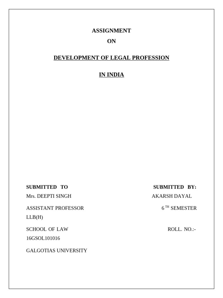 Legal Profession Development in India | PDF | Advocate | Lawyer