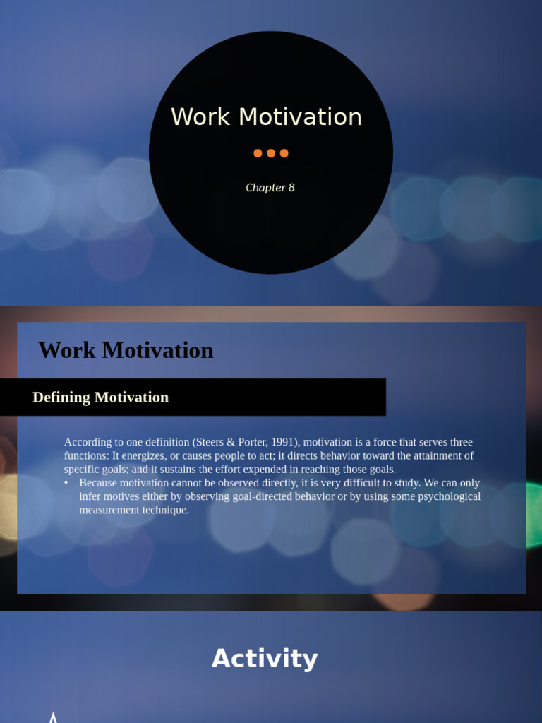 Understanding Work Motivation Theories | PDF | Motivational | Motivation