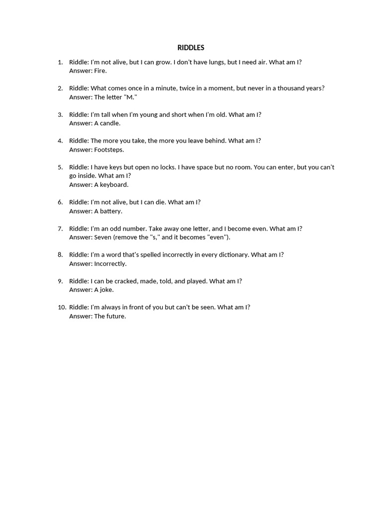 Riddles | PDF