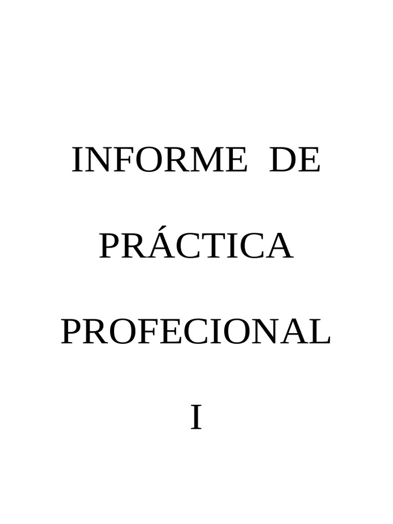 Informe de Práctica Profesional I | PDF | Plan de estudios | Maestros