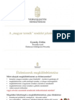 VM - Magyar termek rendelet jelenlegi állapota 2012