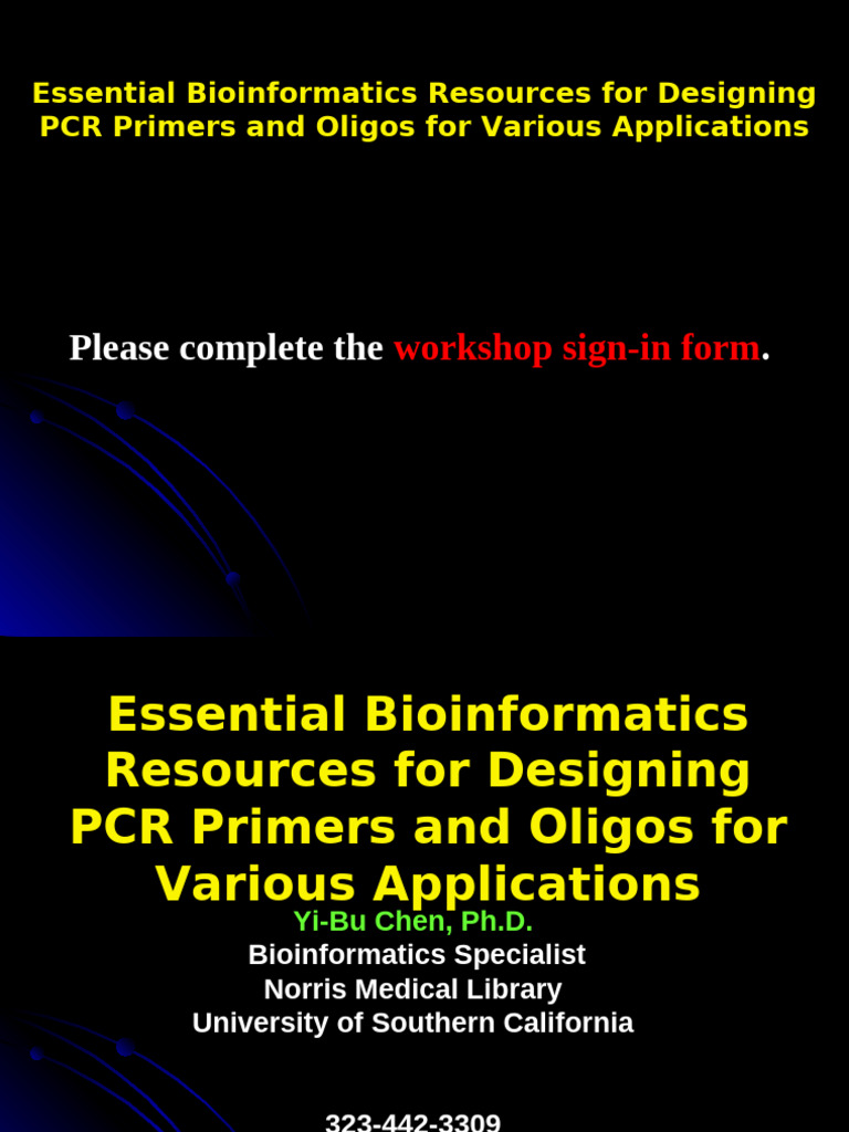 PCR Primer Design Resources | PDF | Primer (Molecular Biology ...