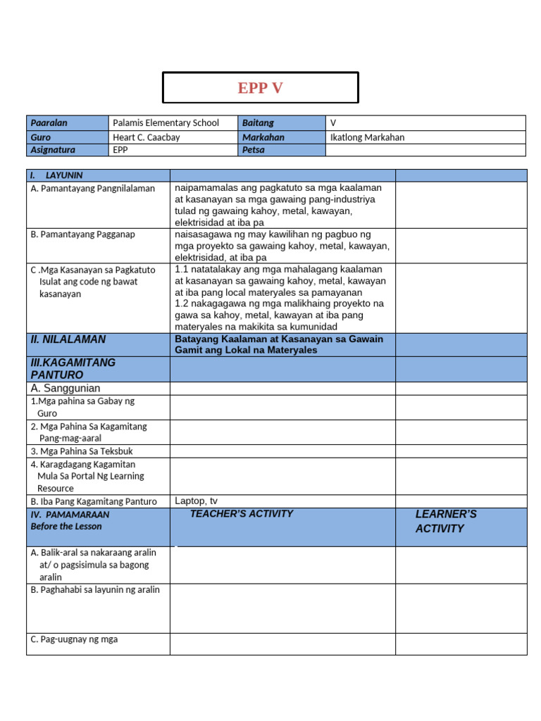 Epp Week 2-3 4th Quarter | PDF