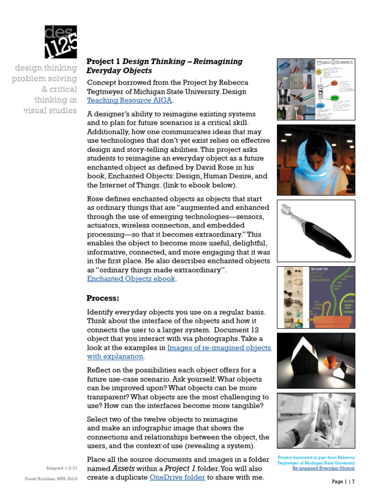 Reimagining Everyday Objects Project | PDF | Design Thinking | Design