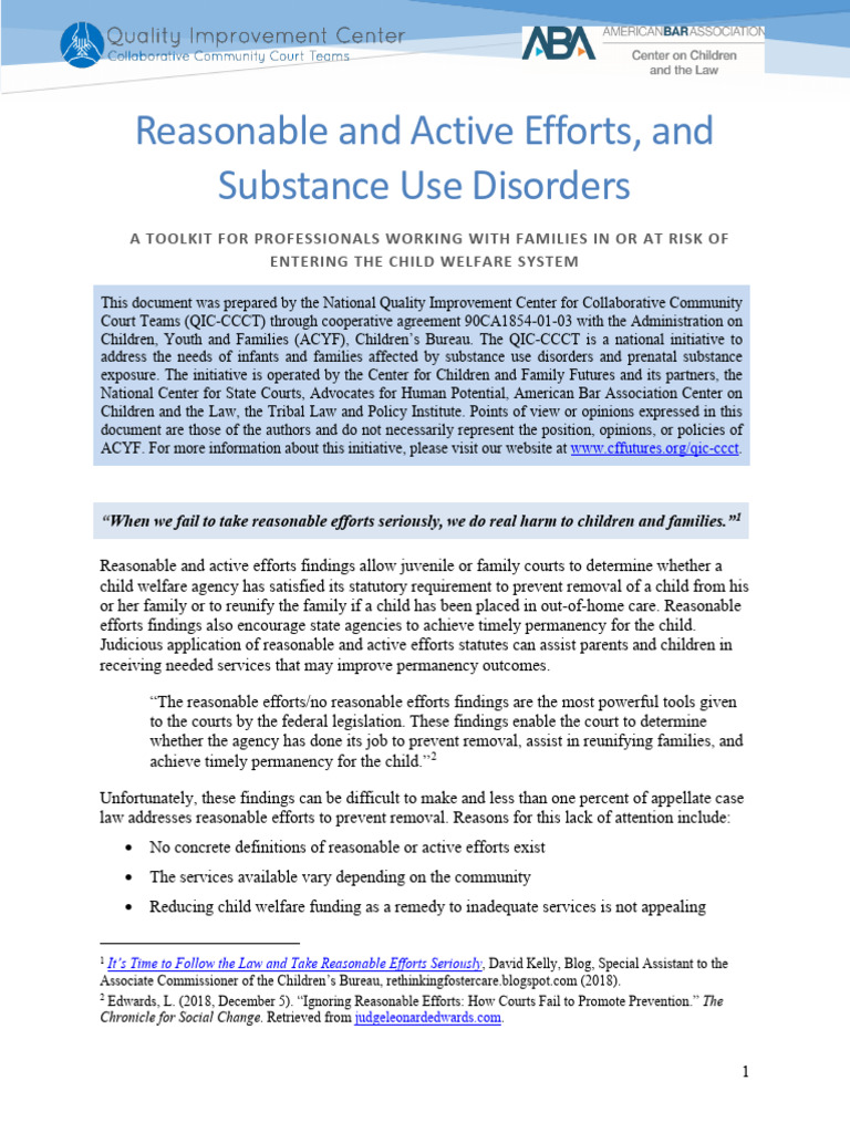 Toolkit for Substance Use in Child Welfare | PDF | Child Protection ...