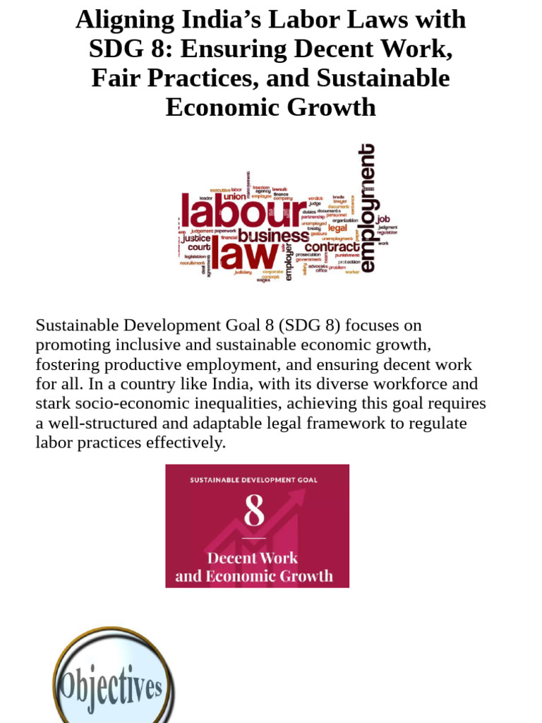 India’s Labor Laws and SDG 8 Alignment | PDF | Occupational Safety And ...