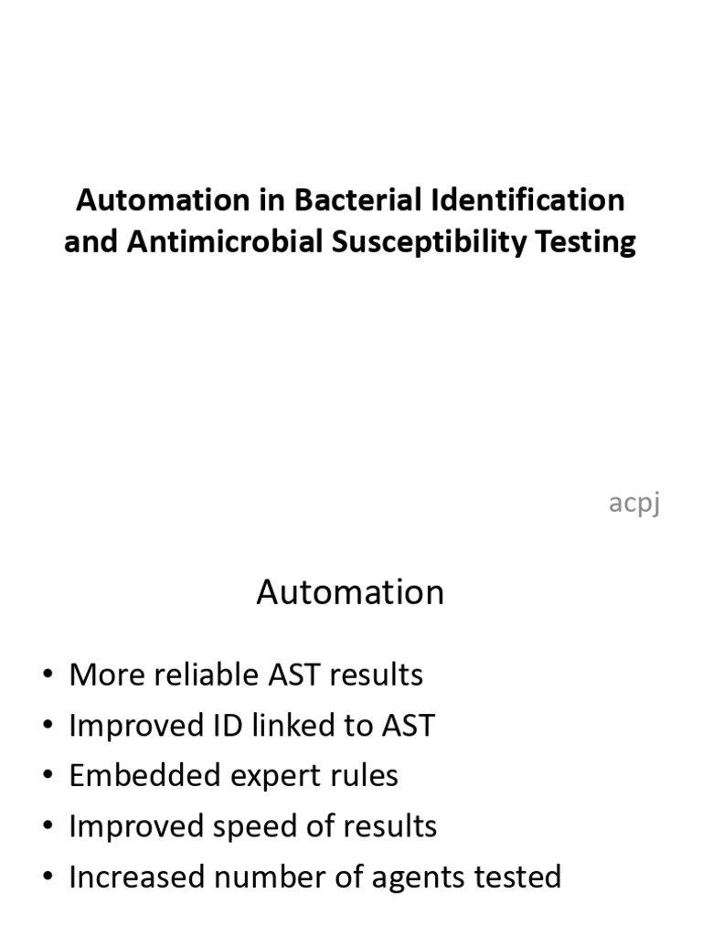 Automated Bacterial ID & Susceptibility Testing | PDF | Staphylococcus ...