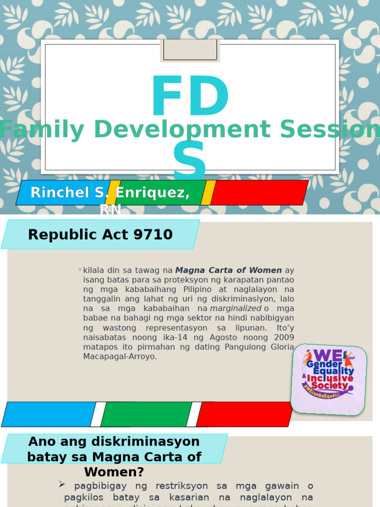 Rinchel S. Enriquez, RN: Family Development Session | PDF