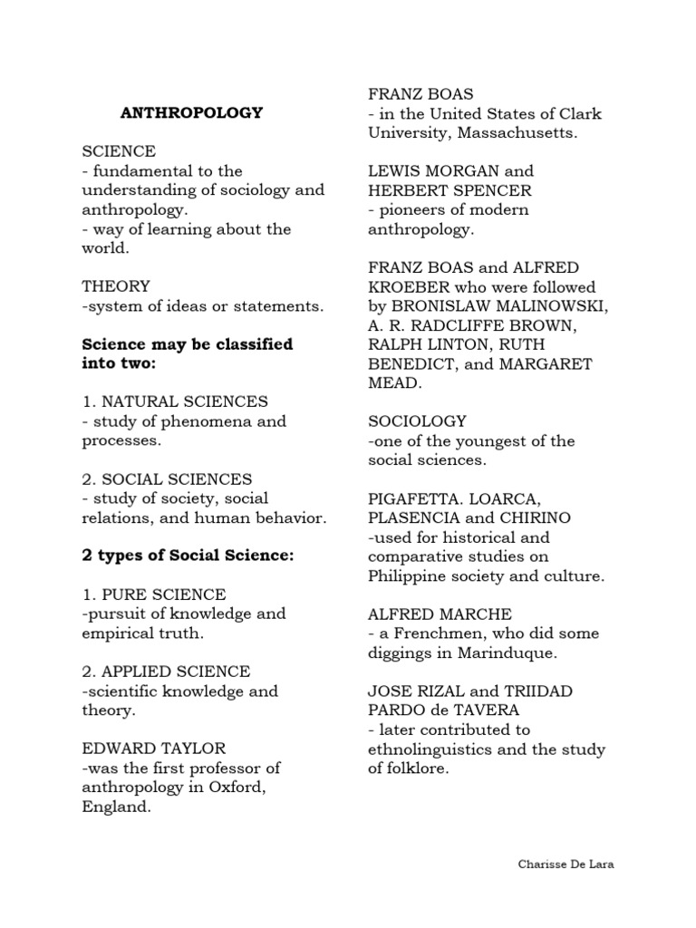 Sociology and Anthropology Overview | PDF | Sociology | Anthropology