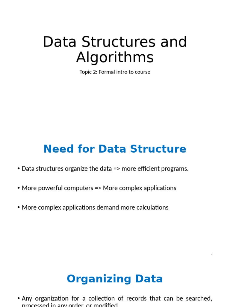 Formal Intro To Data Structures and Algorithms | PDF | Data Structure ...