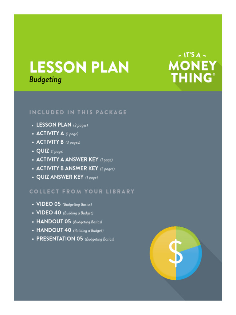 Budgeting Lesson Plan for Grades 2-5 | PDF | Budget | Credit Card