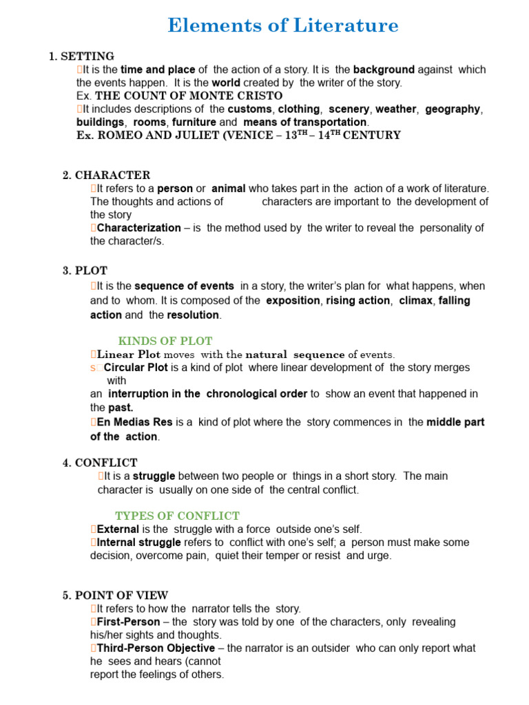 Elements of Literature | PDF | Narration | Poetry
