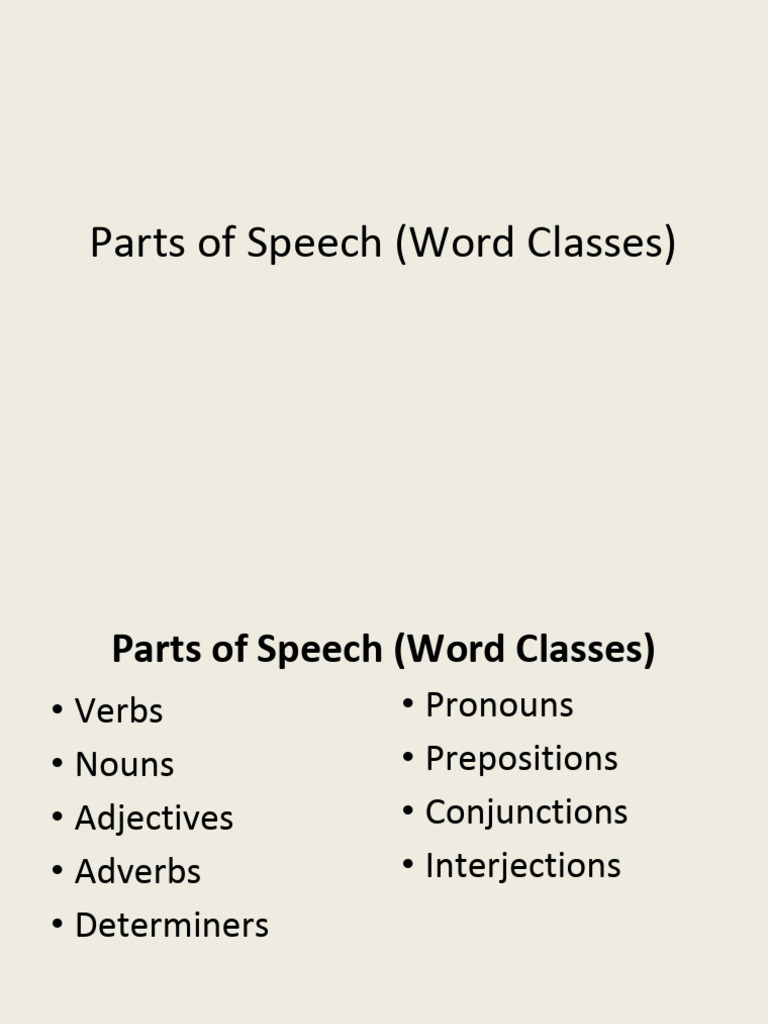 Understanding Parts of Speech | PDF | Verb | Adverb