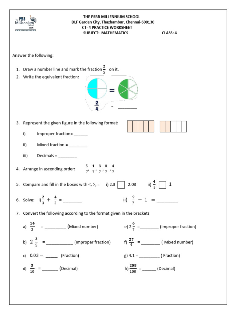 Class 4 Math Practice Worksheet | PDF | Mathematical Concepts | Lexicology