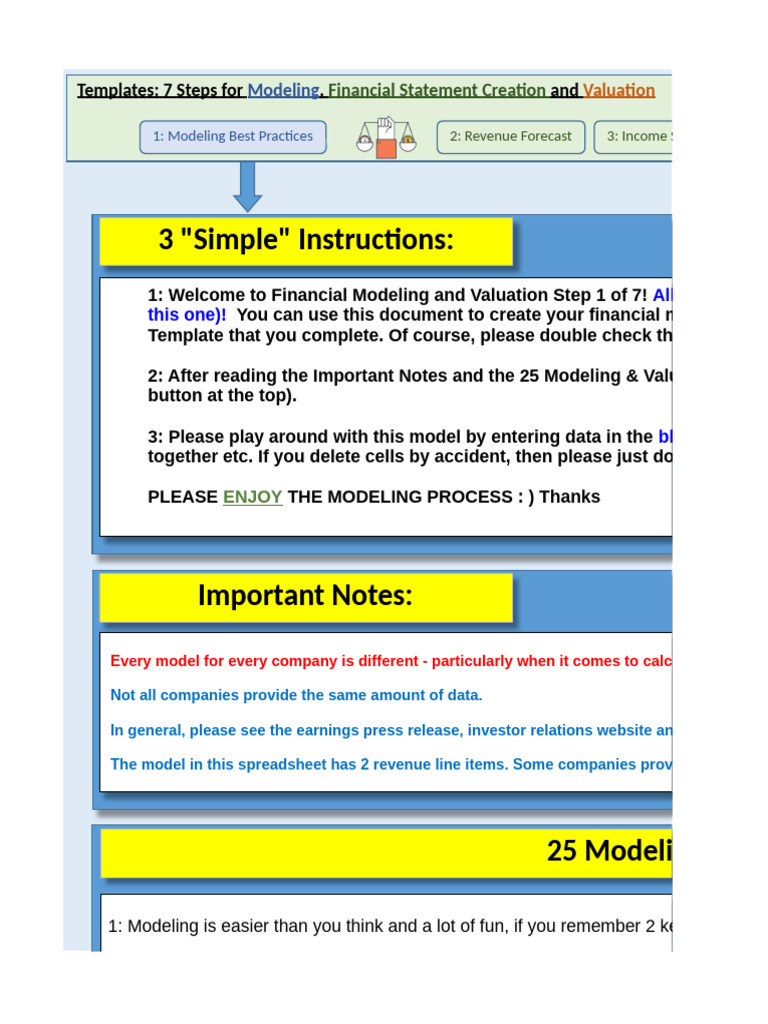 Financial Modeling & Valuation Guide | PDF | Valuation (Finance ...