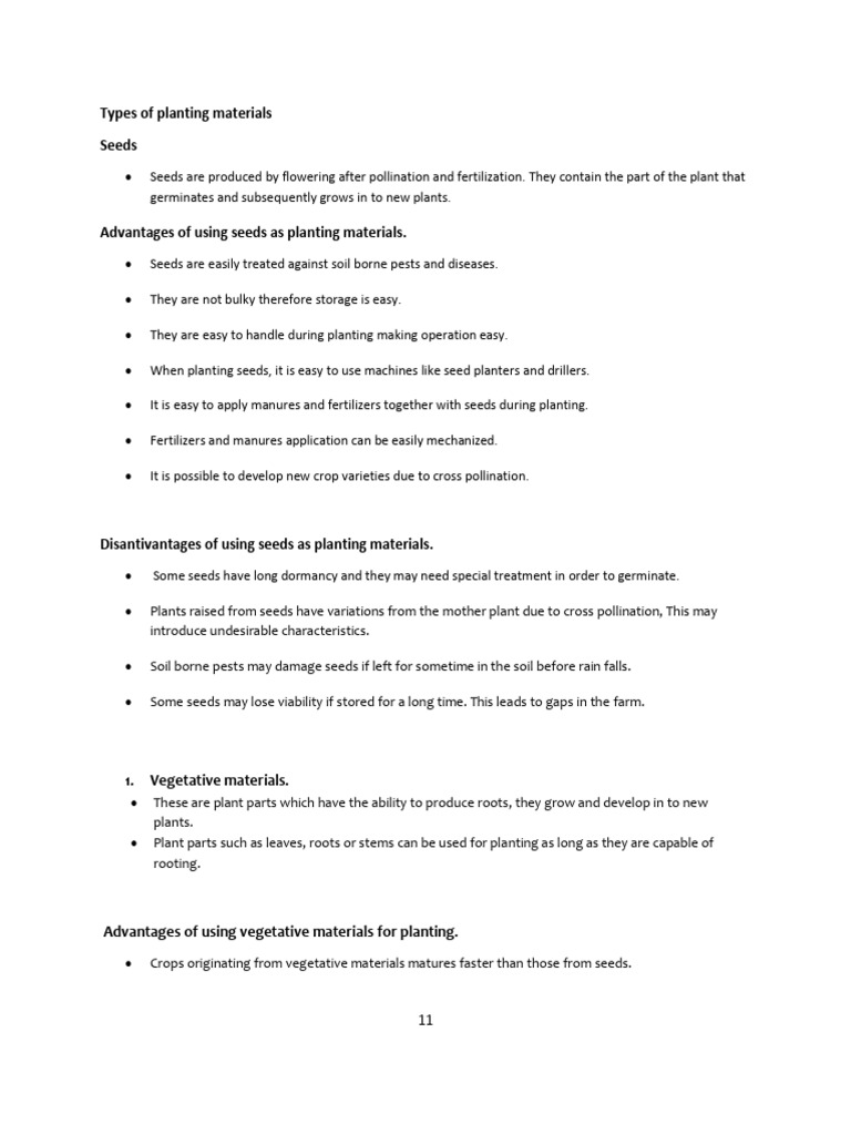 Agriculture Form 2 Notes 11 30 | PDF | Grafting | Seed