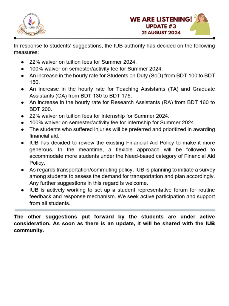 We Are Listening-Update-3 | PDF