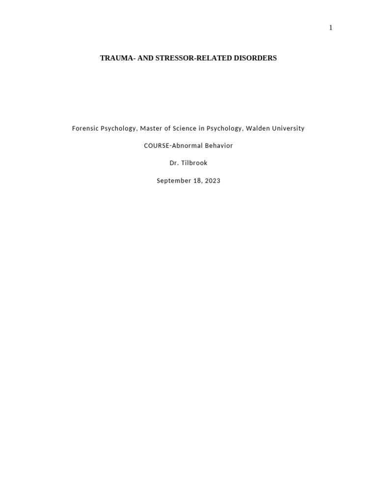 Understanding PTSD and Treatment Options | PDF | Psychological Trauma ...