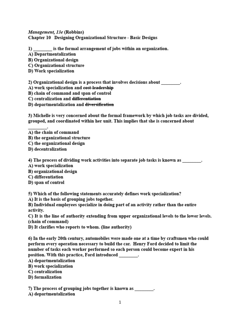 Organizational Structure and Design Insights | PDF | Business