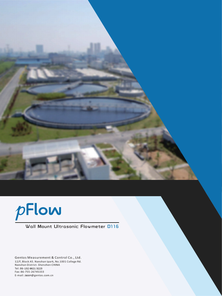 D116-CP037 Wall Mount Ultrasonic Flowmeter | PDF | Flow Measurement ...