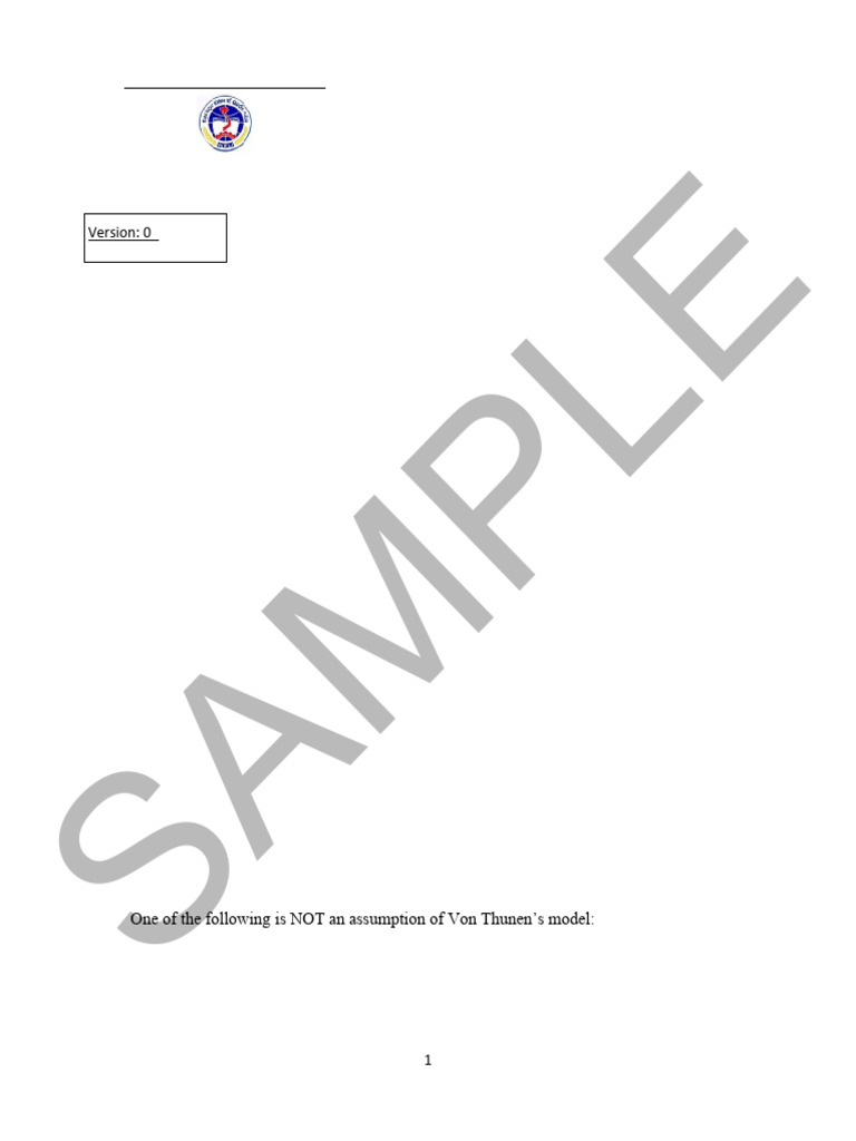 Final Exam Questions (Sample) | PDF | Economies | Economics