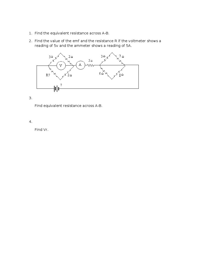 Equivalent Resistance and EMF Calculations | PDF