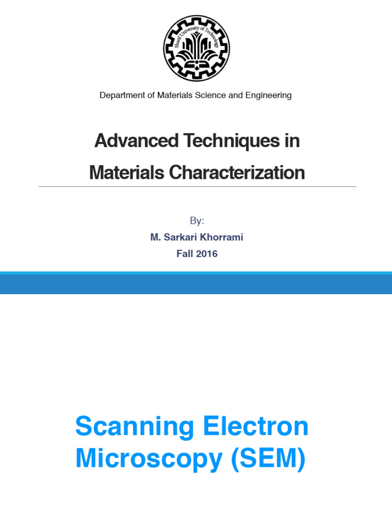 SEM Techniques for Materials Characterization | PDF | Scanning Electron ...