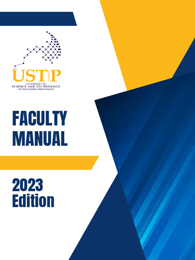 USTP Faculty Manual 2023 Edition | PDF | Academic Freedom | University