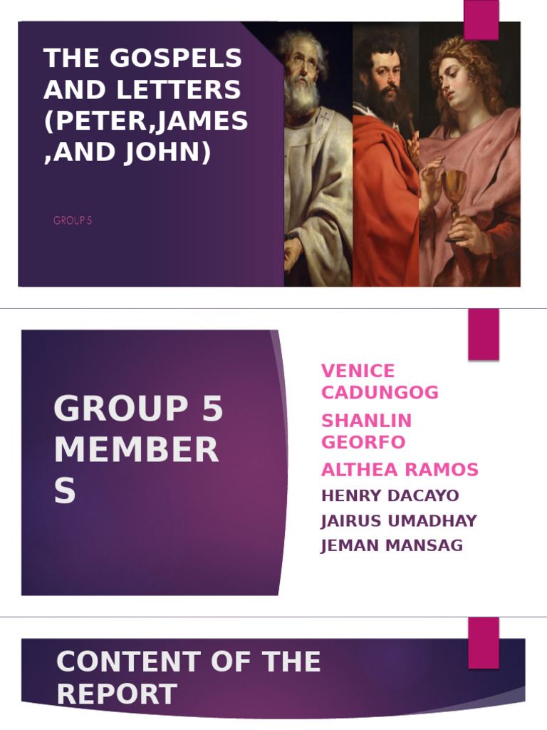 Gospels and Letters (Peter, James, John) | PDF | Saint Peter | Jesus