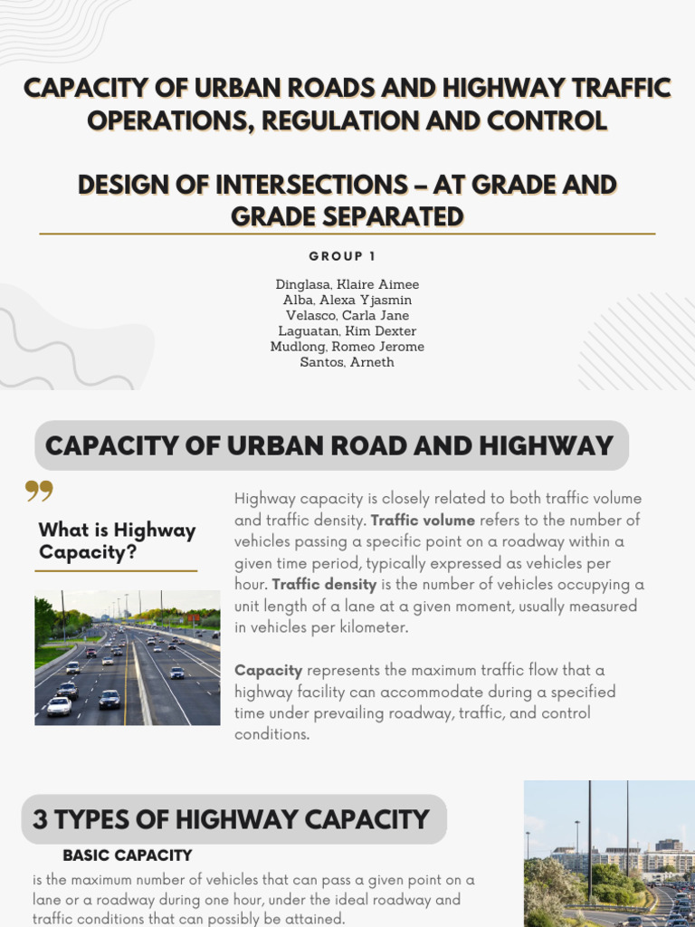 Urban Road and Highway Capacity Analysis | PDF | Intersection (Road ...
