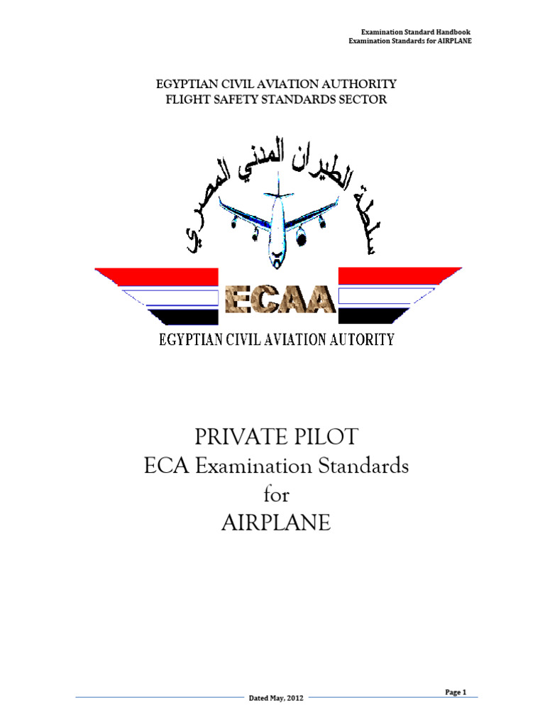 ECA Private Pilot Exam Standards Guide | PDF | Takeoff | Airspeed