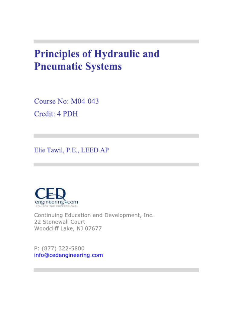 Hydraulic and Pneumatic - 1 | PDF