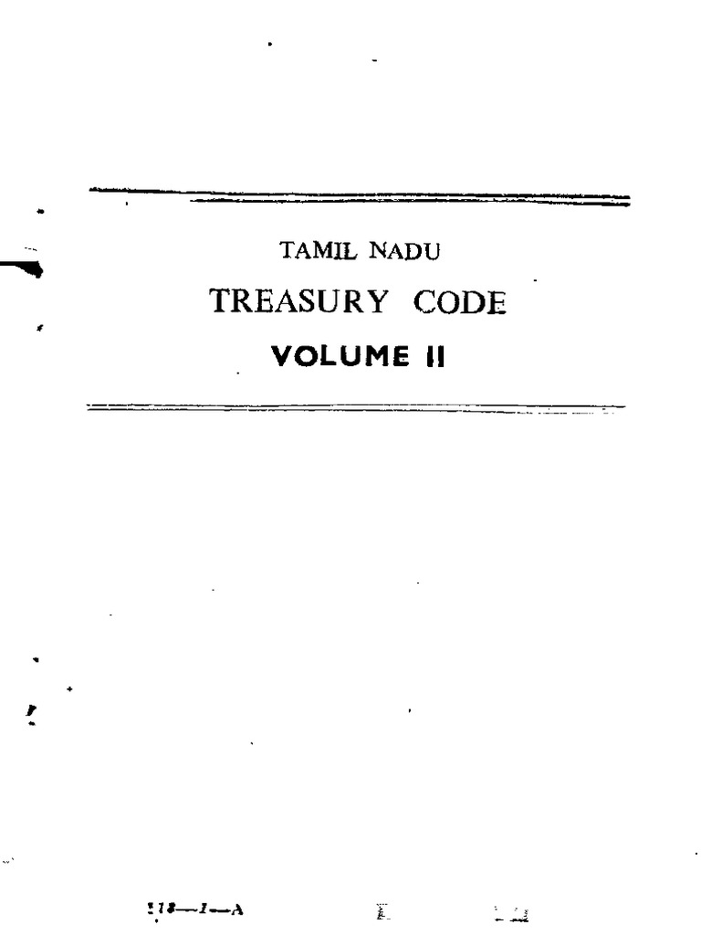 8 Tamil Nadu Treasury Code - Volume II | PDF
