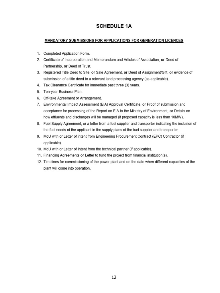 Generation Licence Application Requirements | PDF | Wind Power | Solar ...