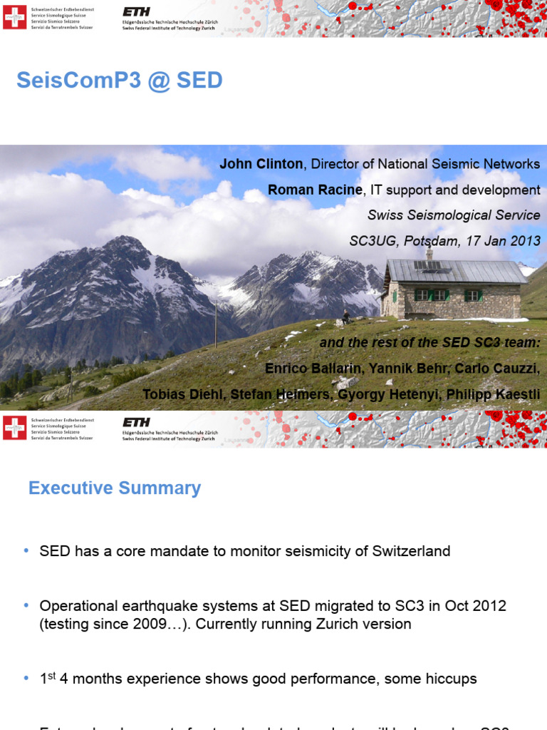 SeiscomP Clinton SC3atSED SC3UG Potsdam 201301 v1 | PDF | Seismology ...