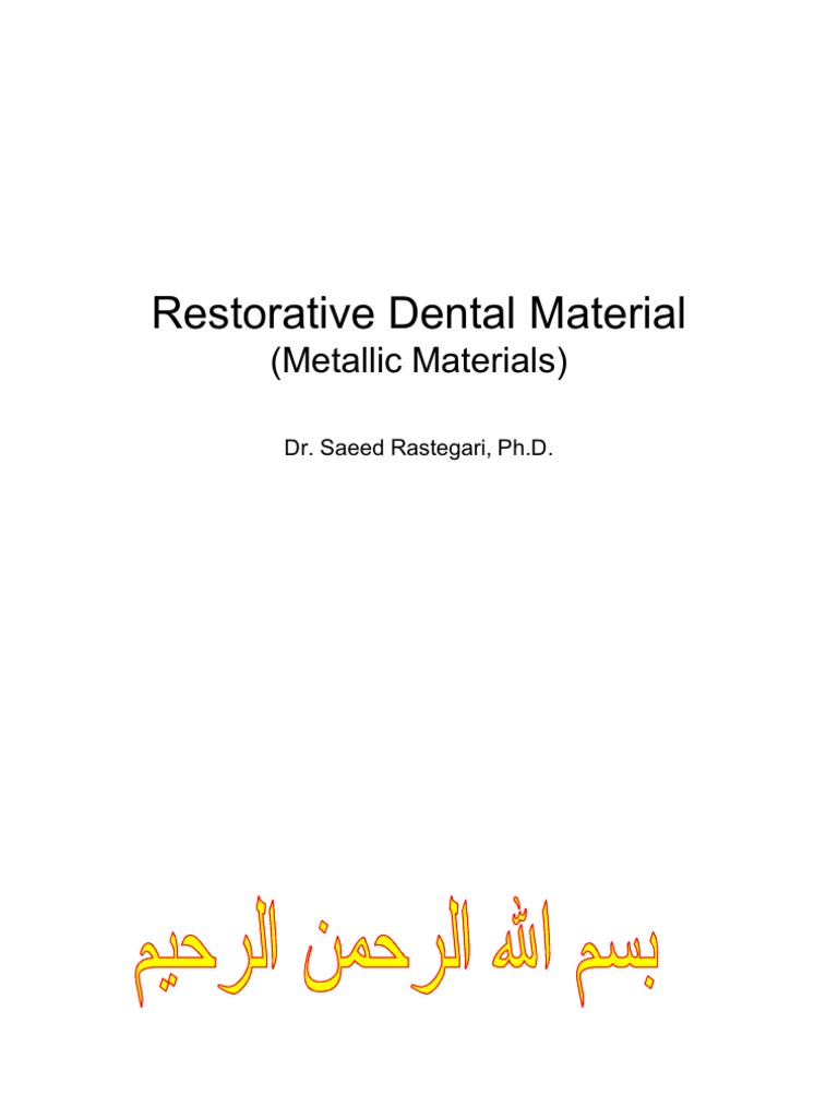 Dental Materials PDF Alloy Metals