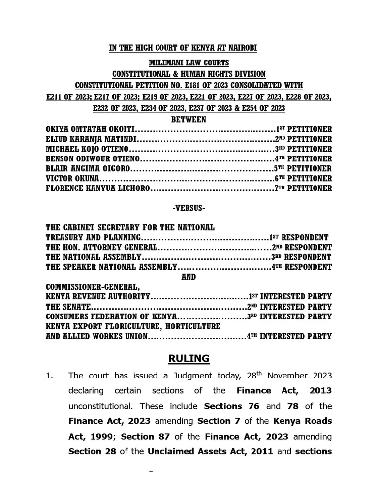 Stay Order on Unconstitutional Ruling | PDF | Judgment (Law) | Court Of ...