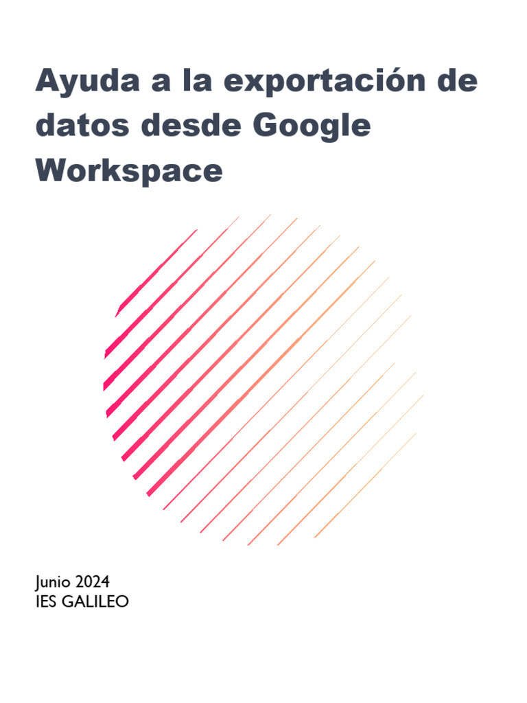 Exportación de datos en Google Workspace | PDF | Gmail | Archivo de ...