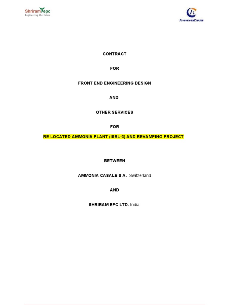 Feed Contract Ac PDF Indemnity Arbitration