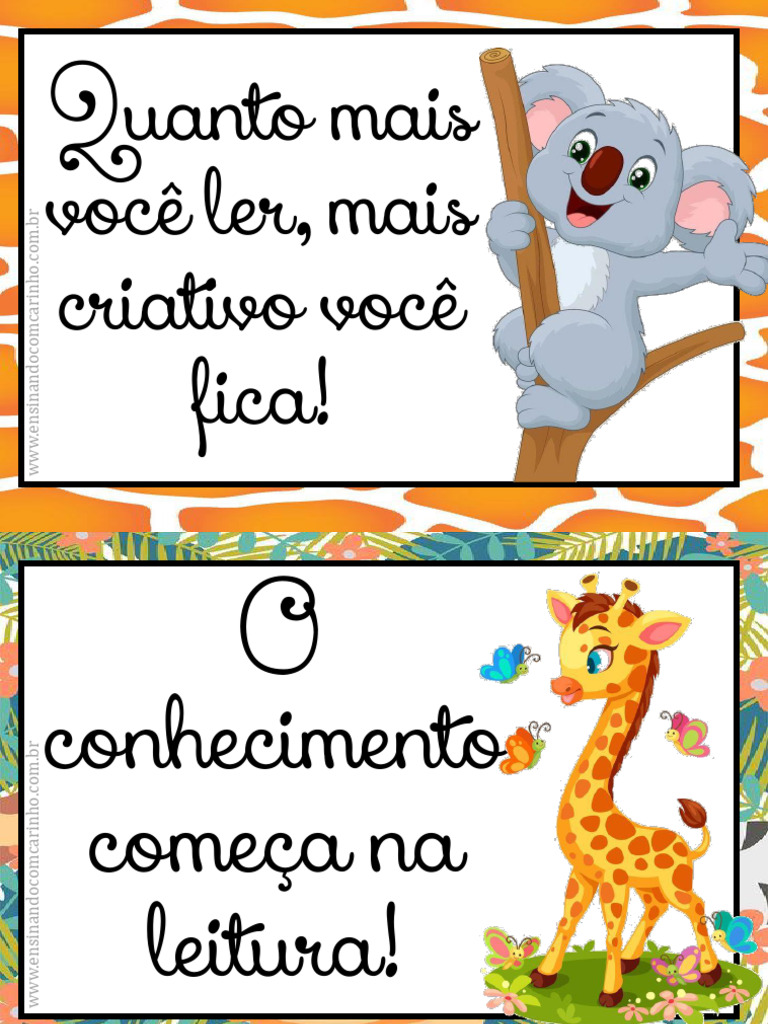 Frases Motivacionais para Leitura Infantil | PDF