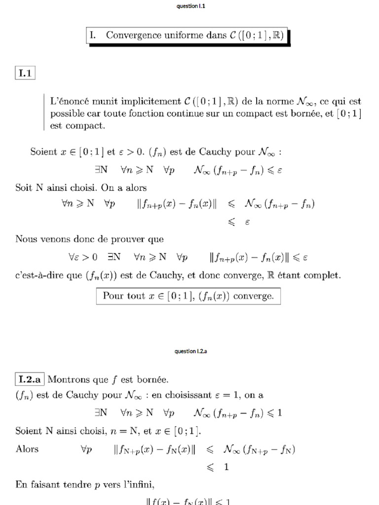 CCP 2000 Math 1 Corrige | PDF