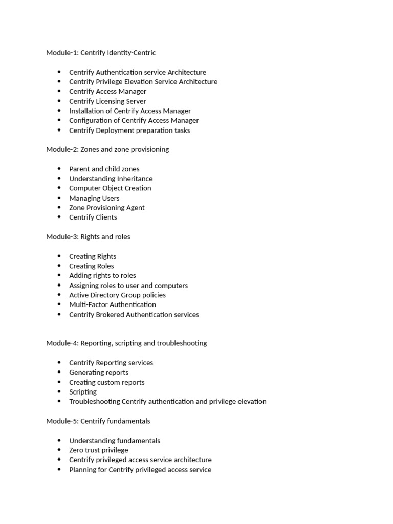 Centrify Zero Trust Privilege Services Guide | PDF