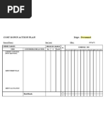 Cost Down Action Plan