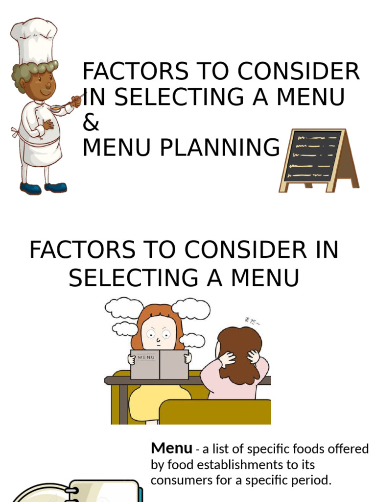 Menu Selection & Planning Guide | PDF | Menu | Restaurants