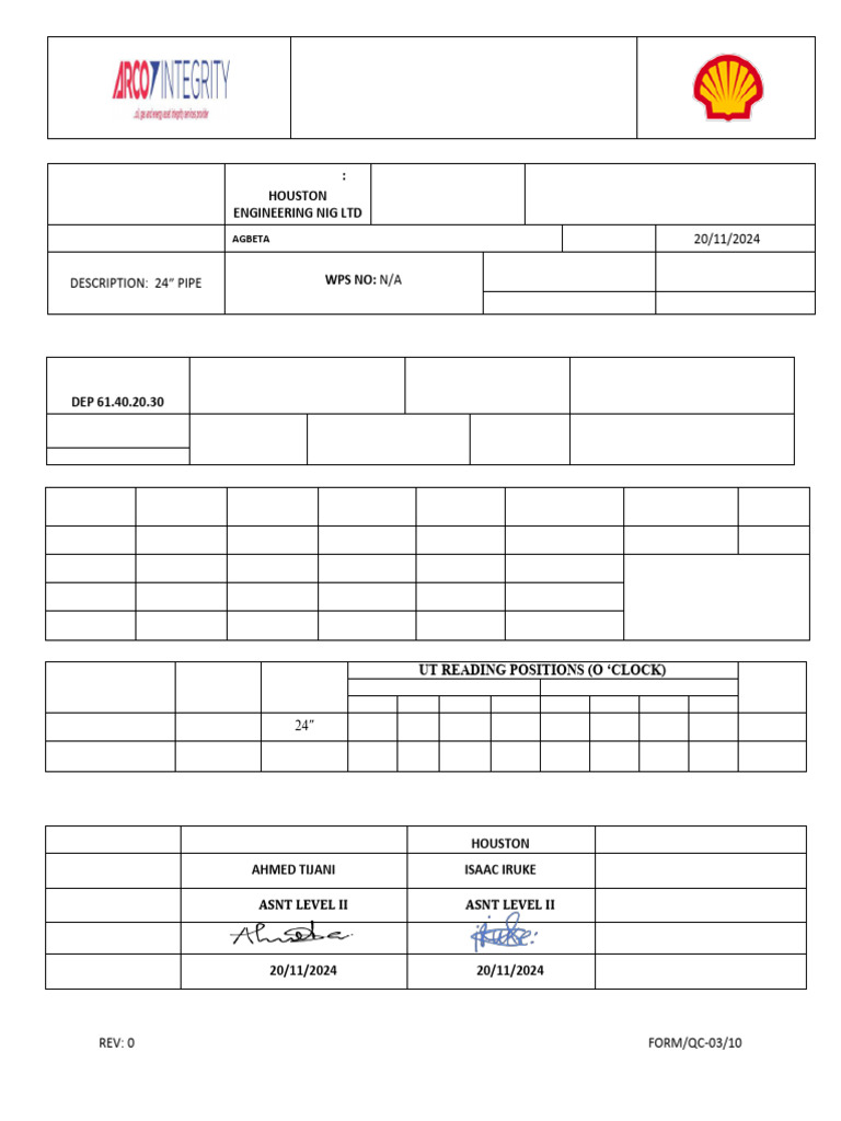 AGBETA UT REPORT Correct | PDF | Mechanical Engineering | Applied And ...