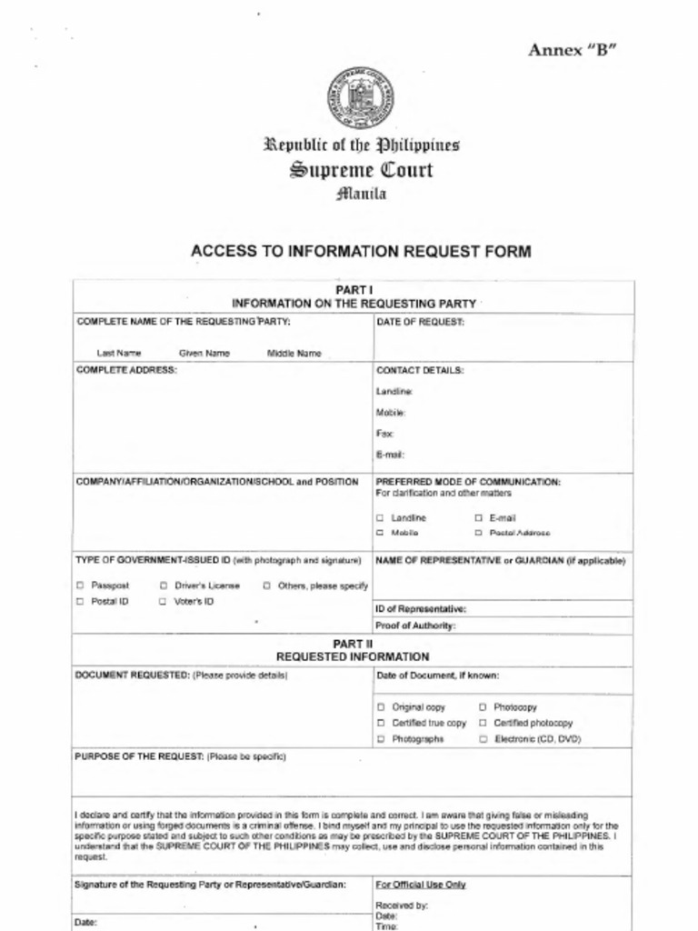 Access to Information Request Form | PDF