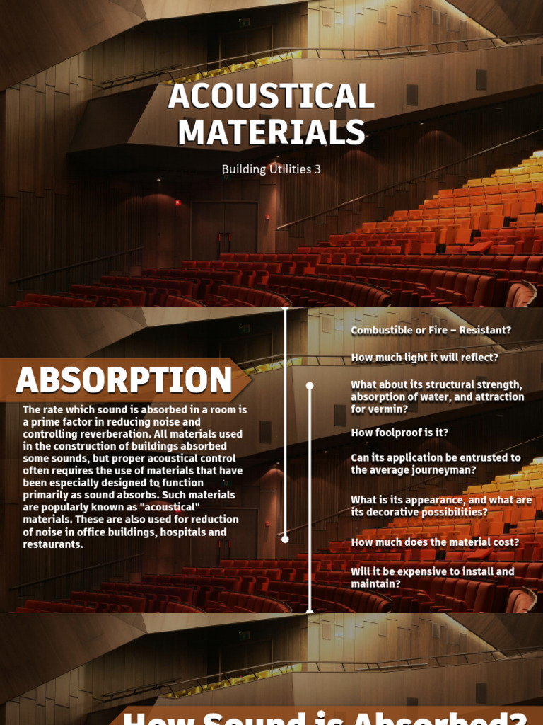 Acoustical Materials for Sound Control | PDF | Plaster | Materials