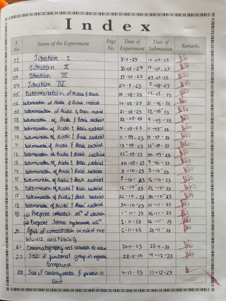 Chemistry Practical File | PDF
