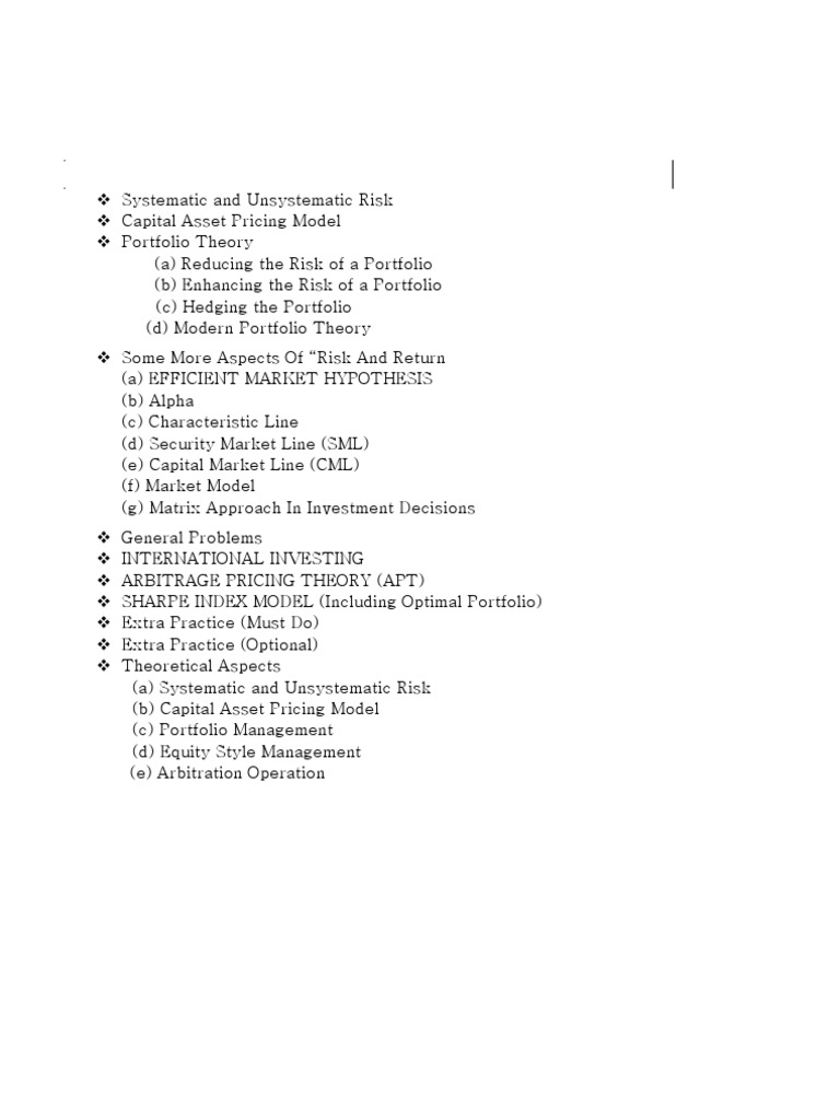 Risk and Return | PDF | Beta (Finance) | Capital Asset Pricing Model