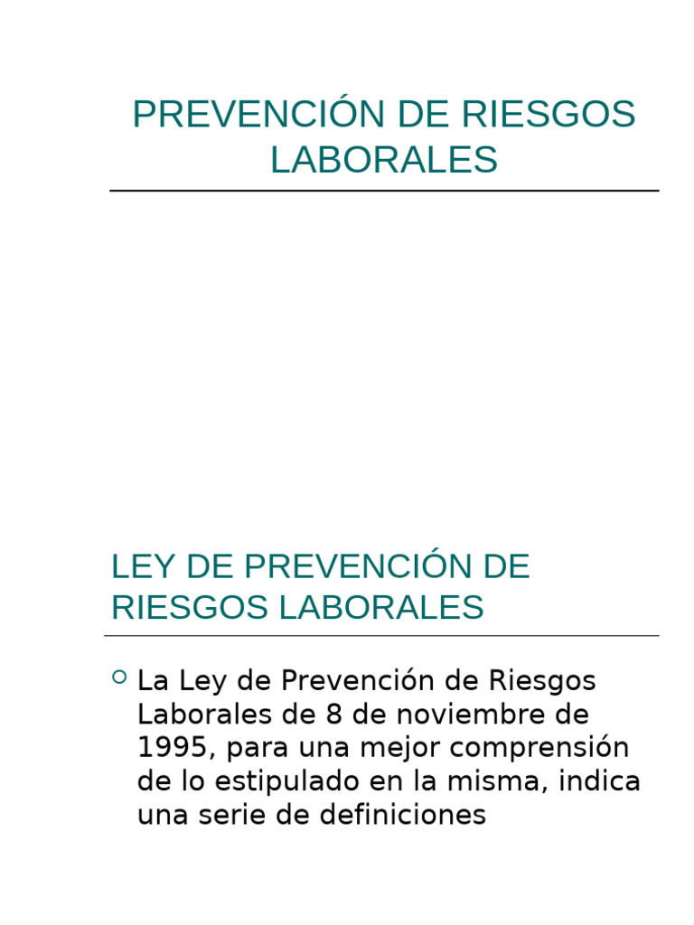 Prevención de Riesgos Laborales 2023 | PDF | Seguridad y salud ocupacional